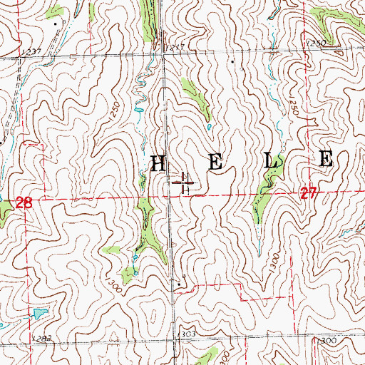 Topographic Map of Township of Helena, NE