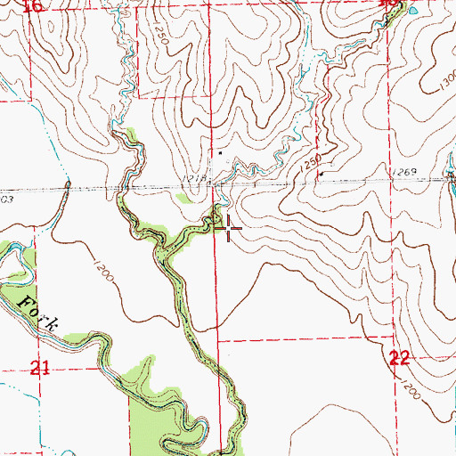 Topographic Map of Township of Sterling, NE