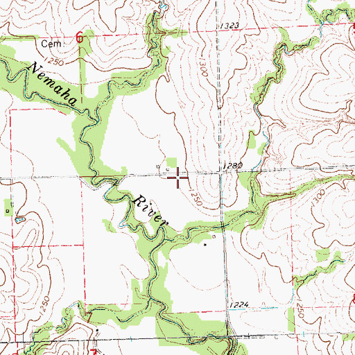 Topographic Map of Latrobe Post Office (historical), NE