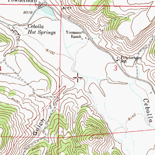 Topographic Map of Smith Gulch, CO