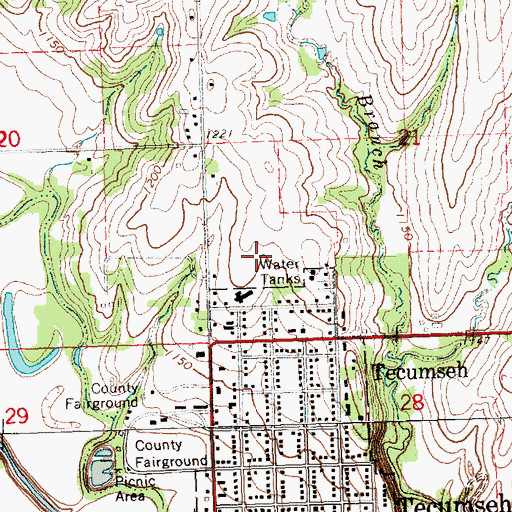 Topographic Map of Belle Terrace of Tecumseh, NE