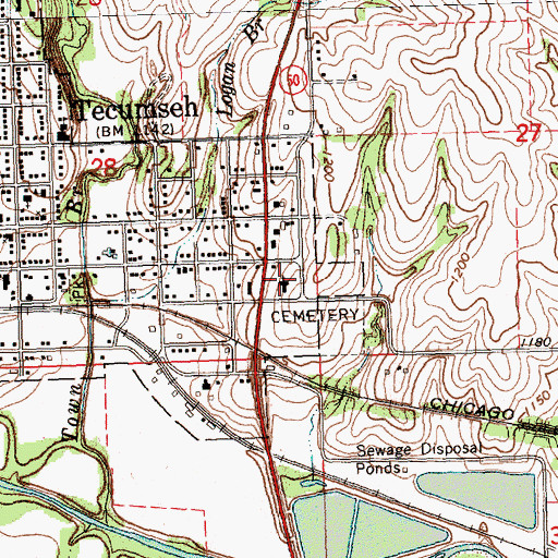 Topographic Map of Saint John Lutheran Church, NE