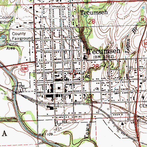 Topographic Map of Saint Andrew Catholic Church, NE
