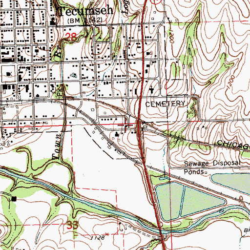 Topographic Map of Faith Baptist Church, NE