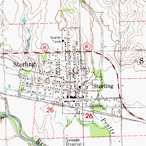 Topographic Map of Sterling Medical Center, NE