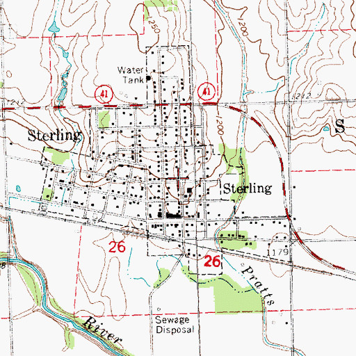 Topographic Map of United Methodist Church, NE