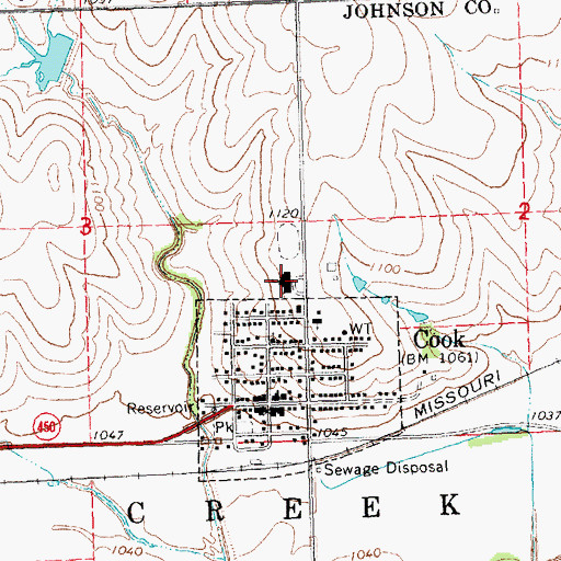 Topographic Map of Nemaha Valley School, NE