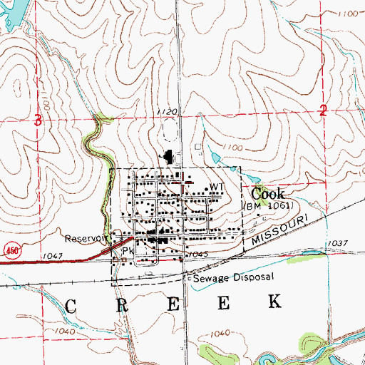 Topographic Map of Grace Lutheran Church, NE