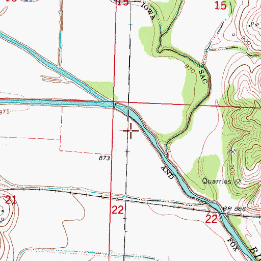 Topographic Map of Township of Jefferson, NE