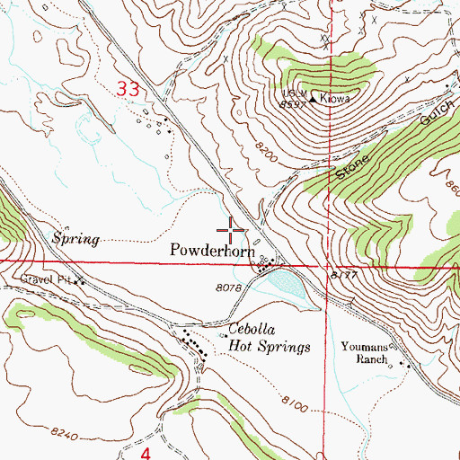 Topographic Map of Stone Gulch, CO