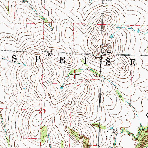 Topographic Map of Township of Speiser, NE