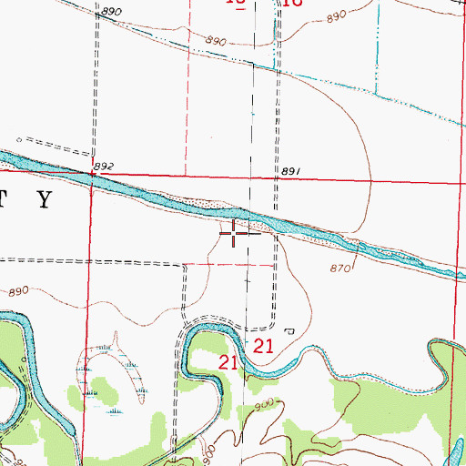 Topographic Map of Township of Falls City, NE