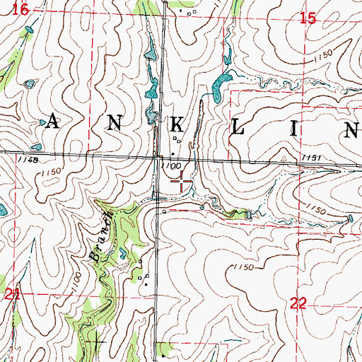 Topographic Map of Township of Franklin, NE