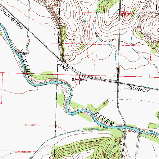Topographic Map of New Salem, NE