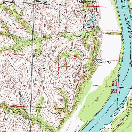 Topographic Map of Yancton (historical), NE