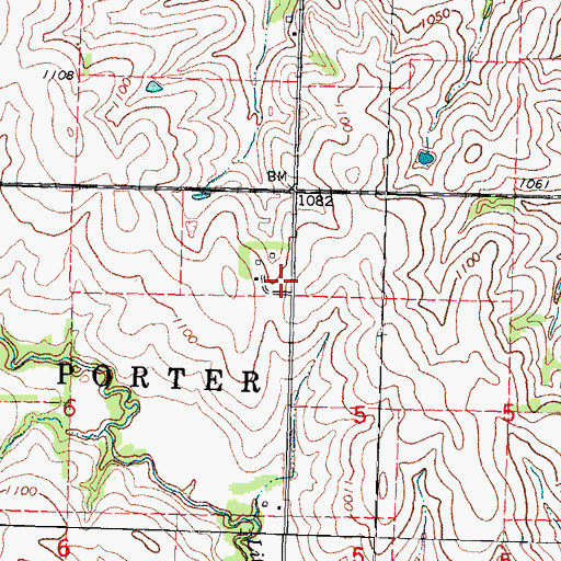 Topographic Map of Monterey Post Office (historical), NE