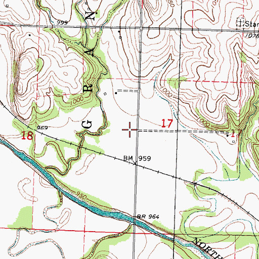 Topographic Map of Monond Post Office (historical), NE