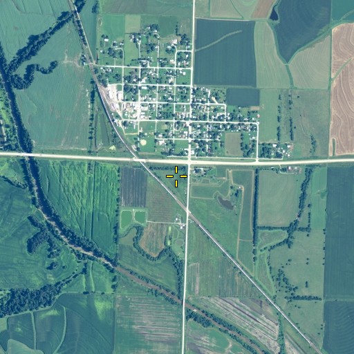 Aerial/Satellite Image of Geneva Post Office (historical), NE