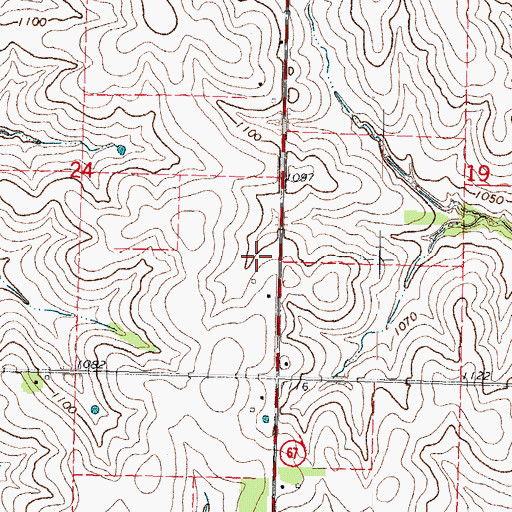 Topographic Map of Elkton Post Office (historical), NE