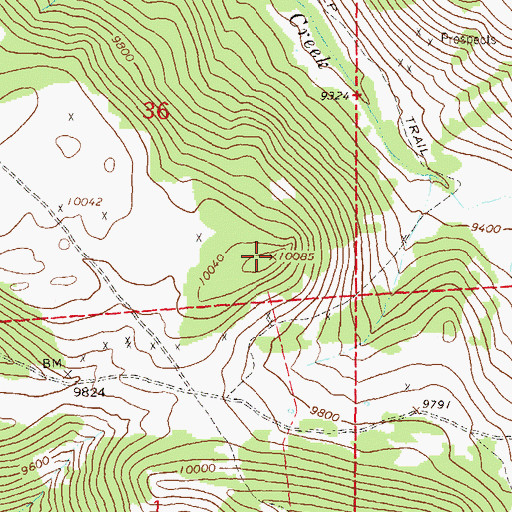 Topographic Map of Huntsman Mesa, CO