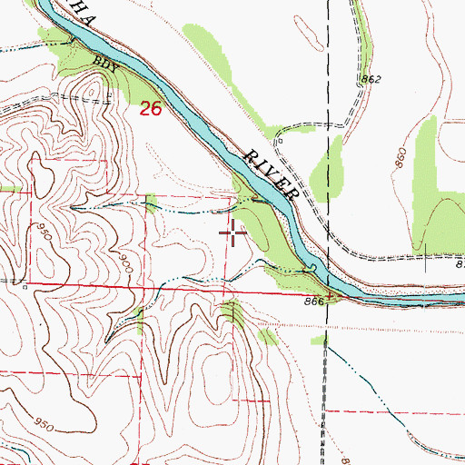 Topographic Map of Margrave State Wildlife Management Area, NE