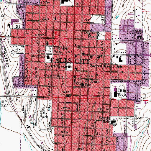 Topographic Map of Saint Thomas Episcopal Church, NE