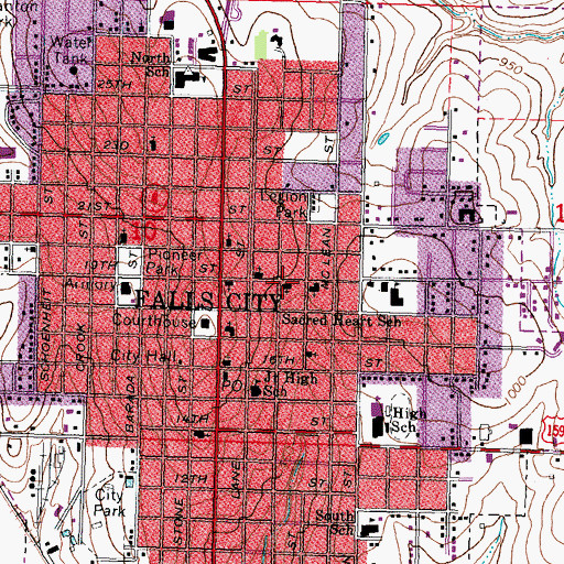 Topographic Map of Immanuel United Methodist Church, NE