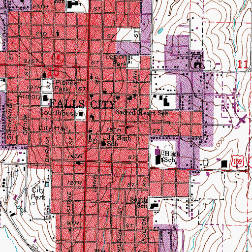 Topographic Map of Seventh Day Adventist Church, NE