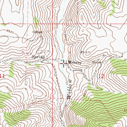 Topographic Map of Midway (historical), CO