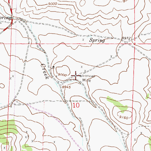 Topographic Map of Ironcap Mine, CO
