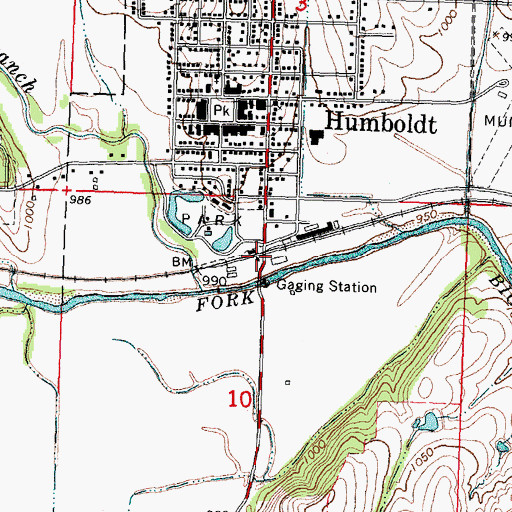 Topographic Map of First Presbyterian Church, NE