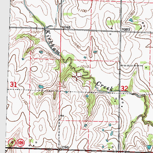 Topographic Map of Kirkmans Lakeview Gold Course, NE