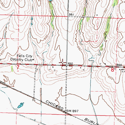 Topographic Map of First Oil Well Historical Marker, NE