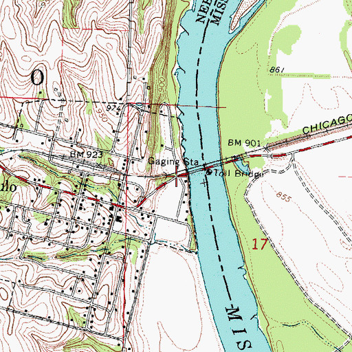 Topographic Map of Missouri River Historical Marker, NE