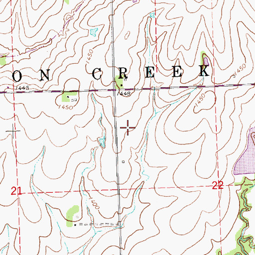 Topographic Map of Township of Mission Creek, NE