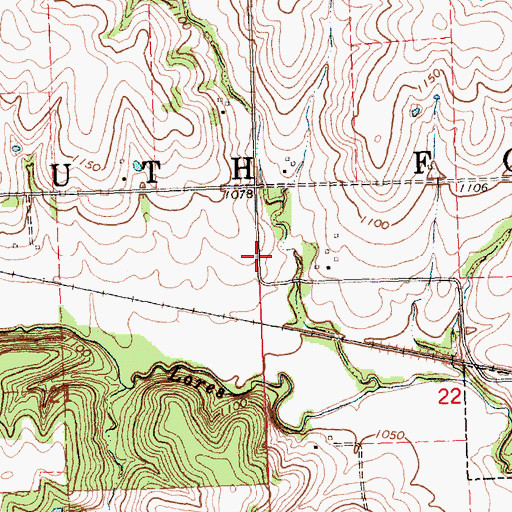 Topographic Map of Township of South Fork, NE