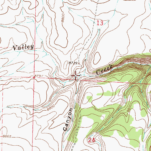 Topographic Map of Beach Canyon, CO