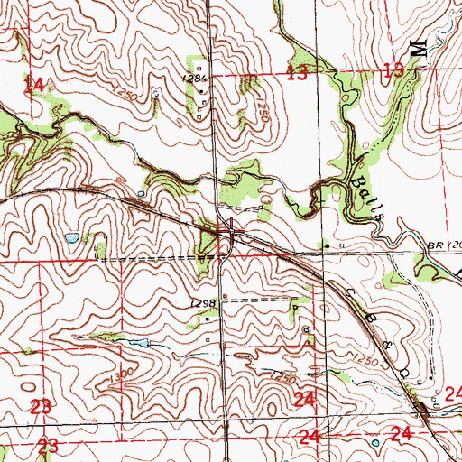 Topographic Map of Violet (historical), NE