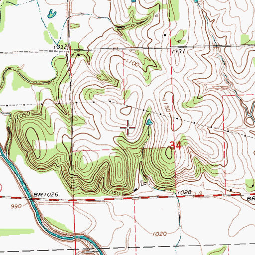 Topographic Map of Table Rock State Wildlife Management Area, NE