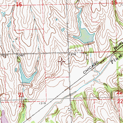 Topographic Map of Township of Plum Creek, NE