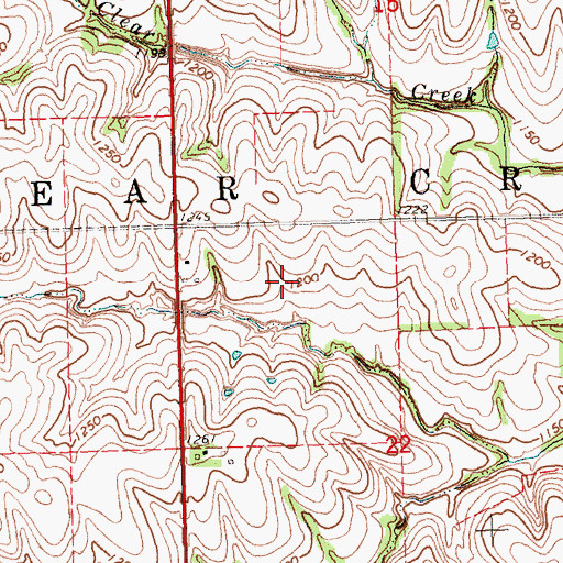 Topographic Map of Township of Clear Creek, NE