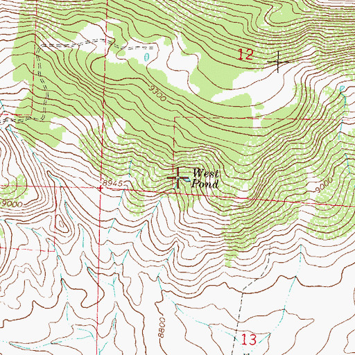 Topographic Map of West Pond, CO
