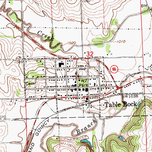 Topographic Map of Table Rock United Methodist Church, NE