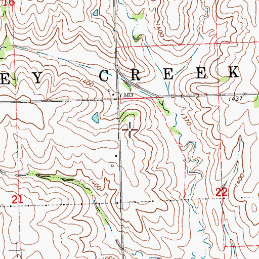 Topographic Map of Township of Turkey Creek, NE