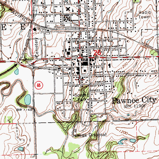 Topographic Map of Faith Baptist Church, NE