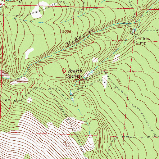 Topographic Map of Smith Spring, CO
