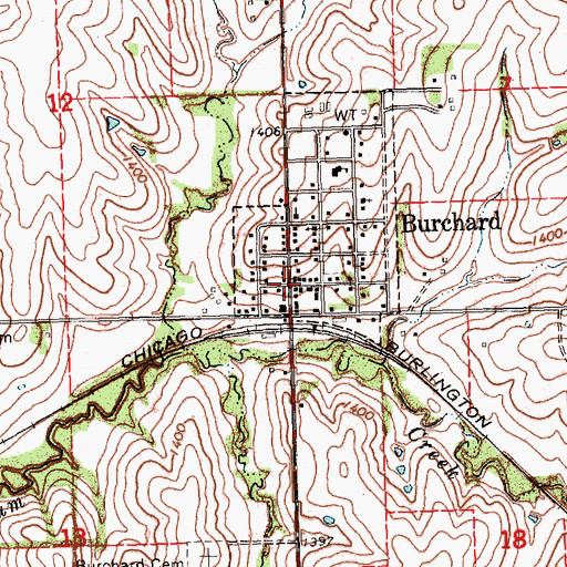 Topographic Map of Baha'i Faith, NE