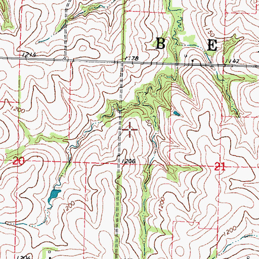 Topographic Map of Township of Benton, NE
