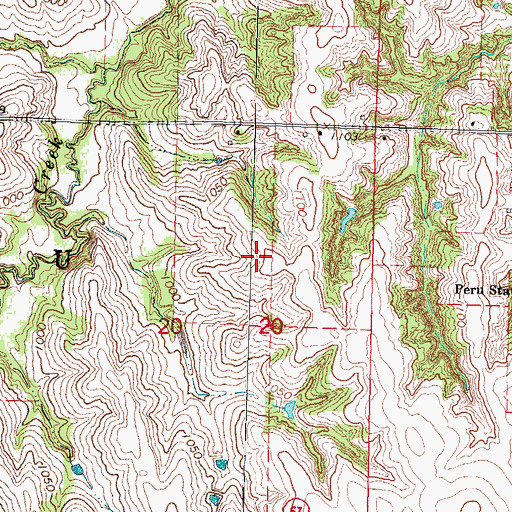 Topographic Map of Township of Peru, NE