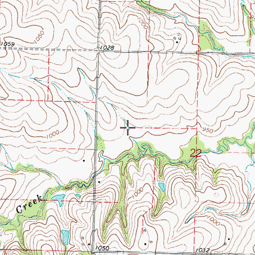 Topographic Map of Township of Nemaha, NE